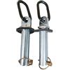 AsrMyjcx 2 Pezzi di Accessori per Rack per Squat, Attrezzatura per Allenamento di, Dispositivo di Assistenza per Trazioni, Acciaio Pesante, Sgancio Rapid, Argento Galvanizzato