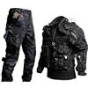 Vynebtrv Completo Tattico da Uomo, Tuta Mimetica Tattica, Uniforme da Softair, Abbigliamento da Paintball per la Caccia All'aperto(2XL)