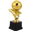 Alipis Pallone d'oro Coppa Calcio Oro in Plastica per Giovani Atleti | Premio per Competizioni e Ricompense, Finitura Lucida, Ricordo Duraturo, Design Creativo, per Fan e Campioni