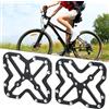 BEAZOOM Per Alluminio CNC per Pedale Bici Piattaforma Adattatori SPD e Look KEO, Convertitori Antiscivolo Leggero Ciclismo, per Nero
