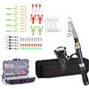 Domary Canna da Pesca Mulinello Combo Kit Completo Canne da Pesca Telescopiche Mulinelli Spinning Set con Ganci Esche Girelle Borsa di Stoccaggio per Principianti Profes (R. Lo zio ha risposto)