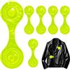 WEXFFU 6 Pezzi Catarifrangenti Magnetici, Riflettori magnetici, Magneti Riflettenti a Clip, Clip Riflettenti, Catarifrangenti di Sicurezza per Zaino, Giacca, Vestiti, Jogging, Bicicletta (Giallo)