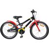 vidaXL Bicicletta Bambino 24 Pollici per 8-12 Anni Nero Rosso, Bicicletta Bambino Classica, Bici di Avvio Sicuro, Telaio in Acciaio, Sella Regolabile, Sistema di Frenatura Semplice