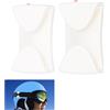 Zisemeil 2 Clip per Occhiali da Sci, Porta Occhiali per Casco, Morsetto per Fissaggio con Supporto Adesivo per Sci, Snowboard, Sport Invernali, Casco (Bianco)