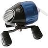 TUXCAXI Mulinello da pesca portatile con ruota di lancio chiusa ad velocità, dotato di impugnatura senza sforzo per avventure di pesca in acqua salata, acqua, Maniglia singola blu, LxA: 90x70mm