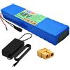 FREEDOH Batteria al Litio Ricaricabile da 48 V, batterie da 48 V 5 Ah, 7,5 Ah, 10 Ah con Caricabatterie e Scheda di Protezione BMS.,48v5ah