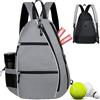 Leikurvo Borsa da tennis, zaino da tennis, unisex, grande borsa pickleball, borsa a tracolla, zaino da tennis, borsa per racchette da tennis, borsa da tennis, racchetta da badminton, palle altri accessori