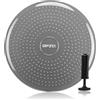 Gymtek Cuscino di Equilibrio Con Pompa - Balance Pad Diametro 33 cm - Superficie Liscia e Nodi, Reversibile, Grigio