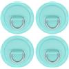 PATIKIL 4 Pz Anelli a D per Tavola Paddle 3.1, in Acciaio Inox, con Anello a D in PVC, Senza Colla, per Gommone, Kayak, Barca Gonfiabile, Tavola Surf, Verde Chiaro