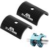 WOKICOR 2 Pezzi Adattatore Manubrio Bici 25,4 a 31,8 mm Riduttore in Alluminio Nero Spessore Attacco Manubrio CNC per MTB Bici da Corsa e City Bike