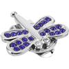 Generico Clip Accessorio Leggero e Resistente Forma di Libellula Blu per Cappello da Golf per Marcatori di Palline da Golf