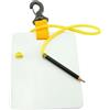 TWISAXC Lavagna per comunicazioni subacquee, lavagna portatile per immersioni con matita cancellabile e pronta per l'uso sott'acqua, per immersioni con, Bianco, Giallo, 15.3x12.7 cm
