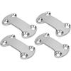 KJAOYU 4 piastre con occhielli per cintura in acciaio inox 304, 25 mm, fori da 5,8 mm, ideali per barche a vela e uso marittimo