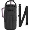 Générique Borsa portabottiglie con fascia per occhiaie - Borsa per bevande isotermica in tracolla per 500 ml a 1900 ml | Borsa a tracolla per borraccia | per camminare, escursionismo, palestra, viaggio