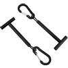 Ciieeo Porta Bobina per Lenza in Alluminio Nero, Set 2 Pezzi, Accessorio Pesca Portatile Comodo per Organizzare e Trasportare Lenze, per Pesca su Giacca o Borsa