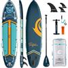COOLCAA Dolphin Lite - Tavola da SUP gonfiabile da 355 cm (extra grande), con accessori e borsa per il trasporto, per adulti, 222 kg