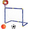 QUILSTM Canestro da basket 2 in 1, semplice e divertente, per supportare lo sviluppo delle abilità sportive dei bambini, incoraggiare il lavoro di, giocattoli per interni ed