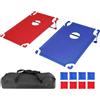 Generico Portable Cornhole Game Set, Corn Hole Toss Lawn Games, ABS Board with 6 Bean Bags, Lightweight and Durable Outdoor Toy, Patio, Garden, Kids, Camping, Adults, Travel, Park, 58x51x11.3cm