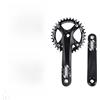 VIRELLO Guarnitura quadrata conica, 170 mm, in lega di alluminio 104BCD, corona stretta larga 32T 34T 36T 38T per bici da strada singola da 8 9 10 11 velocità, nero