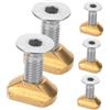 Toyvian 6 Pezzi Kit di Dadi Viti e Rondelle in Ottone per Fissaggio Aliscafo Accessori per Tavola da Surf con Alta Resistenza e Compatibilità