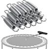 UVCMDUI 15 PCS Molla Elastica per Trampolino, Molle Tappeto Elastico 88mm 100mm 116mm 130mm 140mm 165mm 178mm 210mm, Ricambi Trampolino Elastico in Acciaio Zincato con Gancio a T,130mm/5.1in