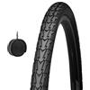 DSI EBB28NCD 1 COPERTONE Nero + 1 Camera d'Aria per Bicicletta Bici City Bike Trekking 700 X 35 28 1 5/8 3/8 (37-622)