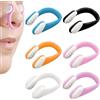 Zunishaone Tappo nasale per nuoto, 4,5 x 2 x 3,5 cm, in silicone, 6 pezzi, morsetto per tenuta nasale, blocco ingresso acqua, ideale per principianti di nuoto, lezioni di allenamento, immersioni
