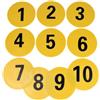 QSTDGVPW 10 Pezzi Dischi Segnaposto Allenamento Agilità Antiscivolo Marcatori Pavimento PVC Flessibili Impermeabili Adatti a Calcio Basket Sport Educazione, Giallo