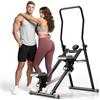MOMODA Stepper per scale con resistenza regolabile, pieghevole, scalatore verticale per palestra domestica, allenamento completo del corpo (nero)