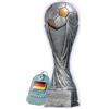 Larius Trofeo Calcio con Pallone 15-21 cm (300-830 g) - Coppa Pesante in Resina con Incisione Opzionale - Premio per Tornei, MVP, Capocannoniere & 1°-3° Posto - M5 (M, con Testo Personalizzato)
