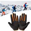 ZAICOLER da Equitazione Estivi Ghiaccio Seta Antiscivolo Touch Screen Sport All'aria Aperta per Alpinismo Ciclismo Arancione 1 Paio (XL)