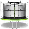 ZIPRO JumpPro IN Trampolino da Giardino, Trampolino per Bambini, con Rete Interna, Resistente alle Intemperie, Protezione UV, Montaggio Facile, Portata 100-150 kg, Ø 183/252/312/374/435/496 cm