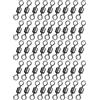 Generic Girelle per pesci, 50 pezzi | Ganci clip ad anello a forma di 8 per trote offshore Catfishing d'acqua mare salata
