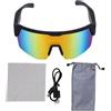 MechKit Occhiali Sole Audio Occhiali Bluetooth, IPX4 Impermeabile Doppio Canale V5.3 con Lenti polarizzate per Lo Sport (Argento elettrolitico)