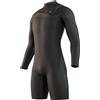 Mystic 2025 - Muta corta da uomo, 3/2 mm, con zip frontale, colore: nero