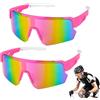 WuGU 2 Pezzi Occhiali da Sole Sportivi, Occhiali da Ciclismo Polarizzati da Uomo e Donna, Protezione UV400 Occhiali per Ciclismo, Motociclismo, Corsa, Sci, Alpinismo, Pesca ECC attività all'Aria
