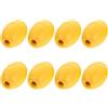 GRIRIW Kit 8 Pezzi Gialle in PVC per Barche e Kayak, Indicatori di Segnale Jog e Galleggianti per Pesca, Marcatori di Ancora Ovali e Sferici per Accessori Nautici