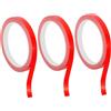 Toyvian 3 Rotoli Nastro Adesivo Anticollisione per Bordi Racchetta da Ping Pong Rosso Protezione Edge per Allenamento Outdoor e Uso Paddle