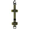 Axorafow Estensione per zaino da trekking con gancio girevole a 360°, bastone da trekking regolabile in polipropilene, organizer compatibile, nero (verde)