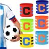Ulluthu 6 Pz Fascia da Capitano Calcio, Regolabile Fascia da Braccio per Capitano Multicolor Calcio Capitano Armband Elastico Regolabile in Velcro Standard C Fascia Capitano per Calcio, Basket, Rugby