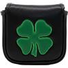 TAIZhiChen 10 Pezzi Copri Mazza da Golf a Semi Cerchio Resistente Ai Graffi Copri Ferro da Golf in PU Leggero Accessorio Sportivo, Nero, Grande Quadrifoglio Grande Quadrato