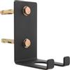 PAMINGONO Porta Bilanciere da Muro in Acciaio Nero, Resistente e Stabile, Supporto Compatto per Aste Manubri, per Uso Domestico e Palestra Indoor