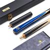 Cue-King PRO Series 001 Stecca da Biliardo, Stecca da Biliardo, Fatta a Mano 57 19 Once 3/4 snodata con Custodia Stecca Blu con Custodia Rigida Protettiva, Estensione e Asciugamano in Microfibra