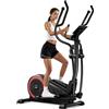 UMAY Ellittica da Casa, Ellittica Ultra Silenziosa con 16 Livelli di Resistenza, Falcata da 40 cm,volano 7 kg,Impugnature per Frequenza Cardiaca, Display LCD, Portata Massima 159 kg
