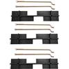 ZMellifluent Piastra di Fissaggio della Batteria per Club Car con Kit di aste, Ricambio per Il Modello DS Carryall Elettrico 1998‑2005, Fermo a bullone a J zincato con Struttura in ABS e Lega