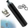 Wazusogok Serbatoio dell'aria PCP, sostituzione ad alta pressione, serbatoio Hpa 4500 psi, cilindro di esplosione in alluminio approvato CE, filettatura M18 x 1,5 per pistola PCP Airsoft, Immersione