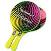 Generico Coppia Racchette da Spiaggia Padel Beach Tennis con Pallina Morbida Set Racchettoni in Legno Mare, Spiaggia Piscina Mare Giardino, Beach Rackets Resistenti Leggere
