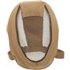 Kisangel Maschera da Scherma in Rete D'acciaio Traspirante Facile da Smontare Colore Kaki per Uso Outdoor Protezione Completa del Viso Contro Urti