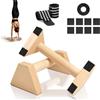VIQIHEOE Maniglie per flessioni, set da 2 pezzi in legno, barre per push up, parallette in legno, attrezzatura per calistenica, con 1 rotolo di nastro adesivo e 1 paio di bracciali, per calistenica