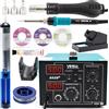 Techrebal Yihua 852D+ Stazione Saldante Professionale 2 in 1 Aria Calda 740W e Stilo 60W, Kit Saldatura Elettronica con 3 Trecce Dissaldanti 1.5/2/3mm, Flussante RMA-223, Stagno Techrebal e Aspirastagno